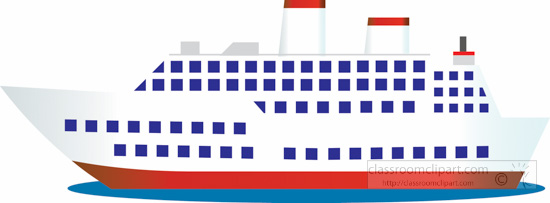 Boats and ships large passenger cruise ship clipart.