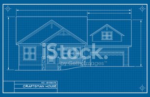 Craftsman Style Blueprint stock vectors.