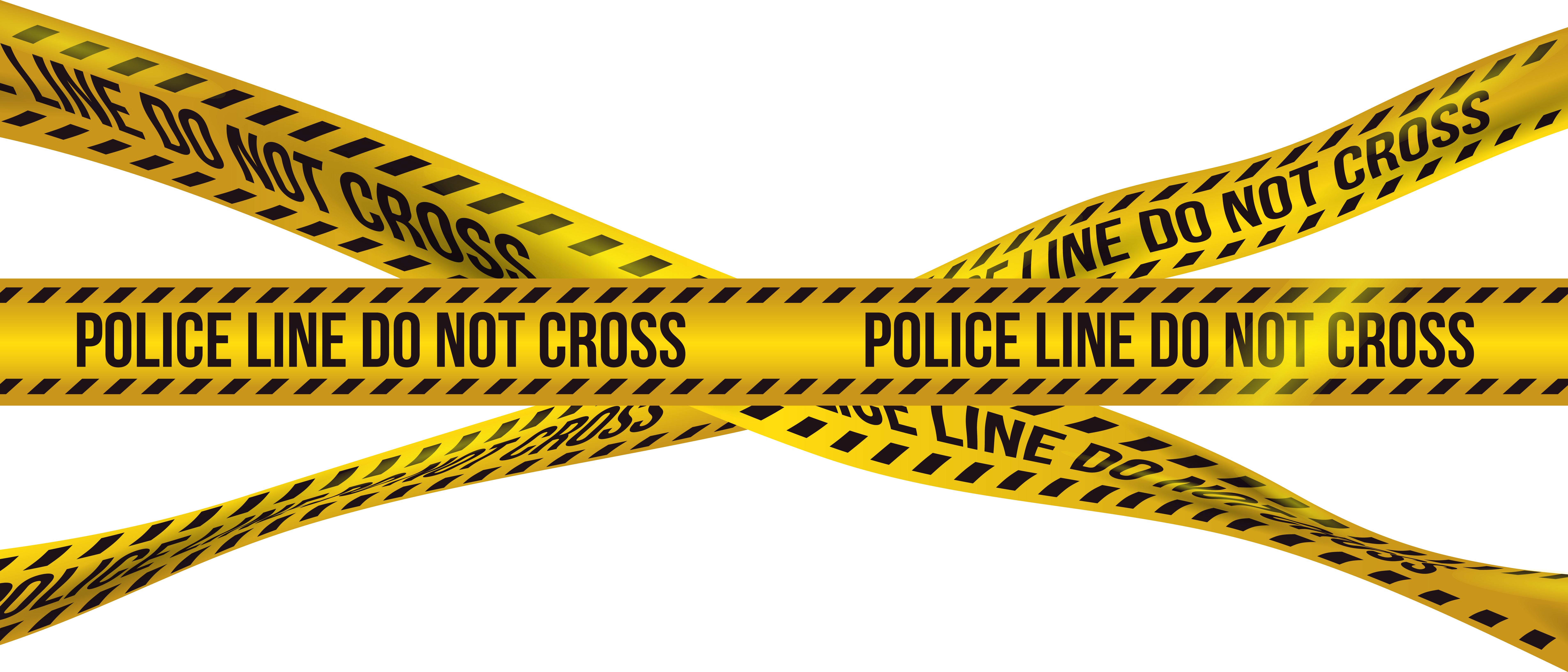 Police Barricade Crime Tape PNG Clip Art Image.