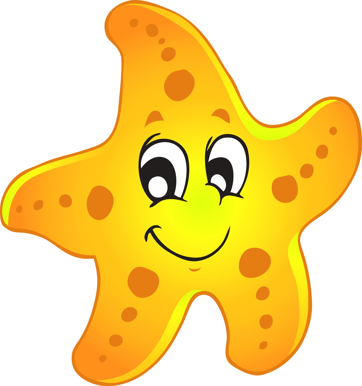 Baby starfish clipart.