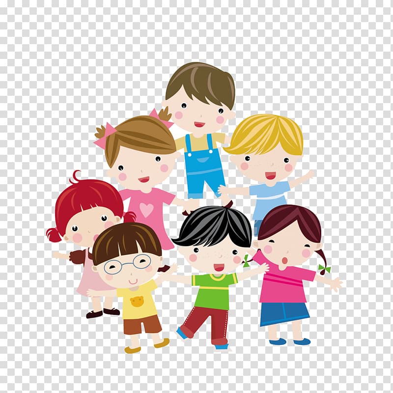 Group of children illustration, Child Euclidean Illustration.