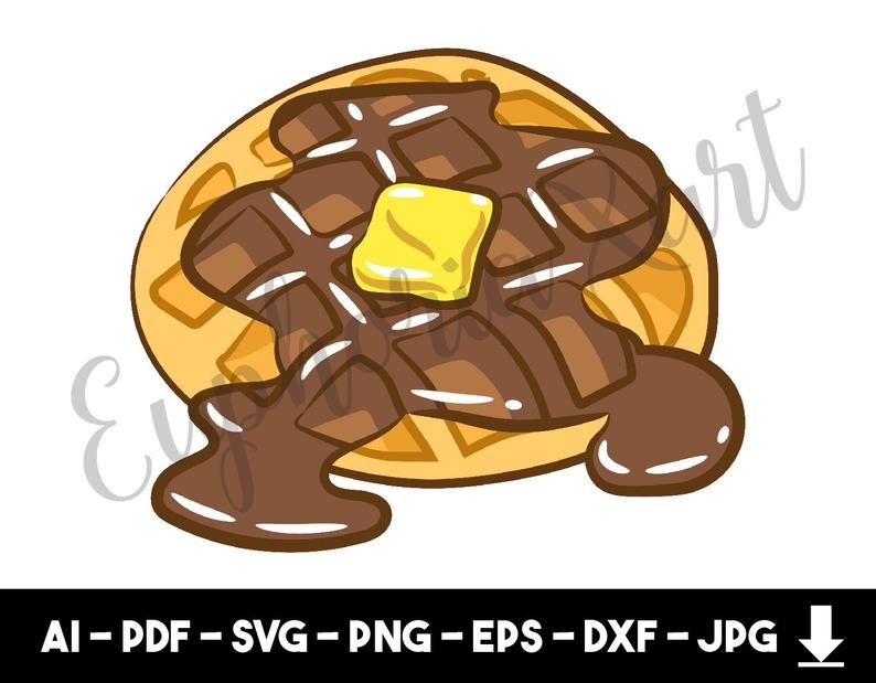 Waffle svg, waffle clipart, pancake svg, pancake clipart.