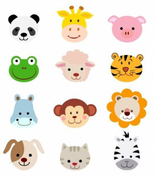 Free Cute Jungle Animal Clipart.