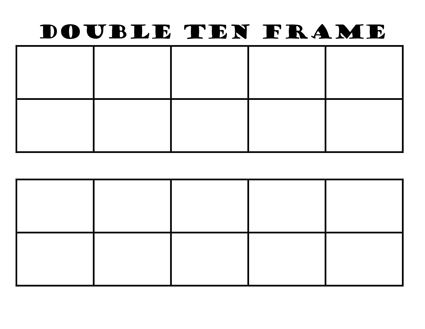 Blank Ten Frame Clipart.