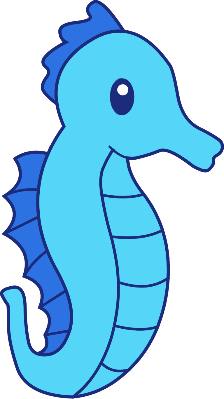 Cute blue fish clipart kid.