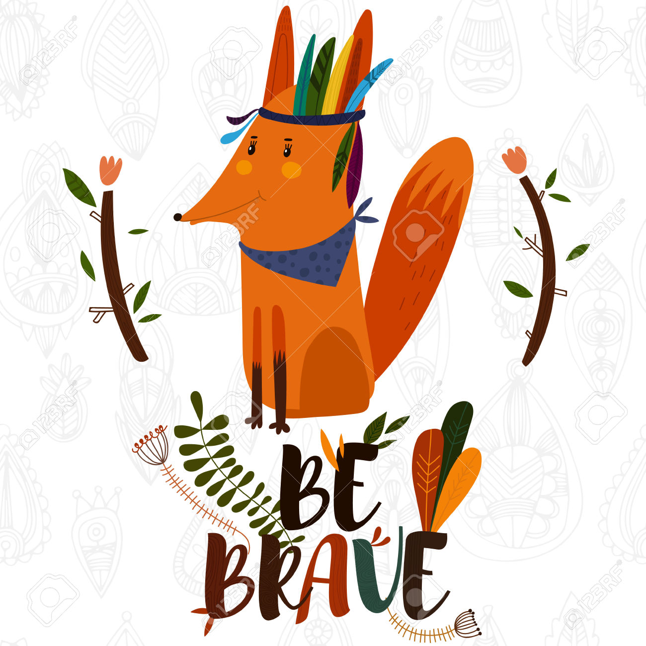 Cute Brave Clipart.