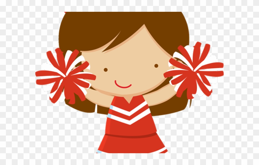 Cute Cheerleader Clipart Red.