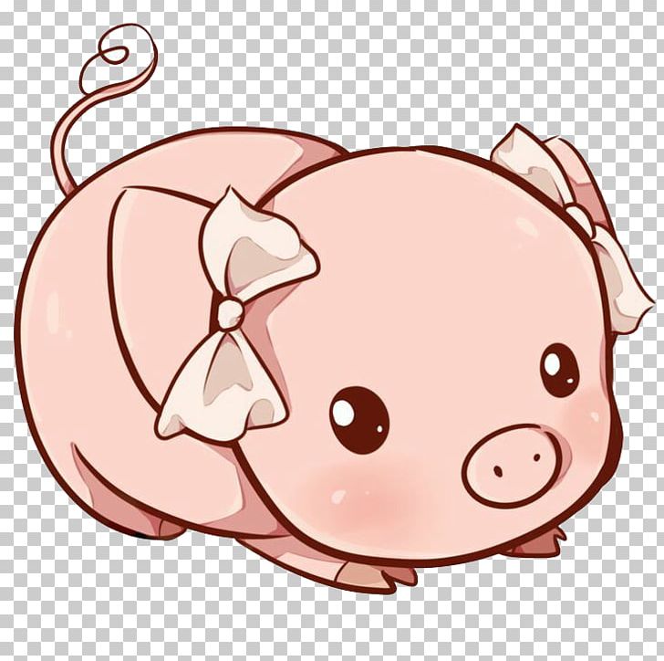 Domestic Pig Kavaii Cuteness PNG, Clipart, Animals, Area.