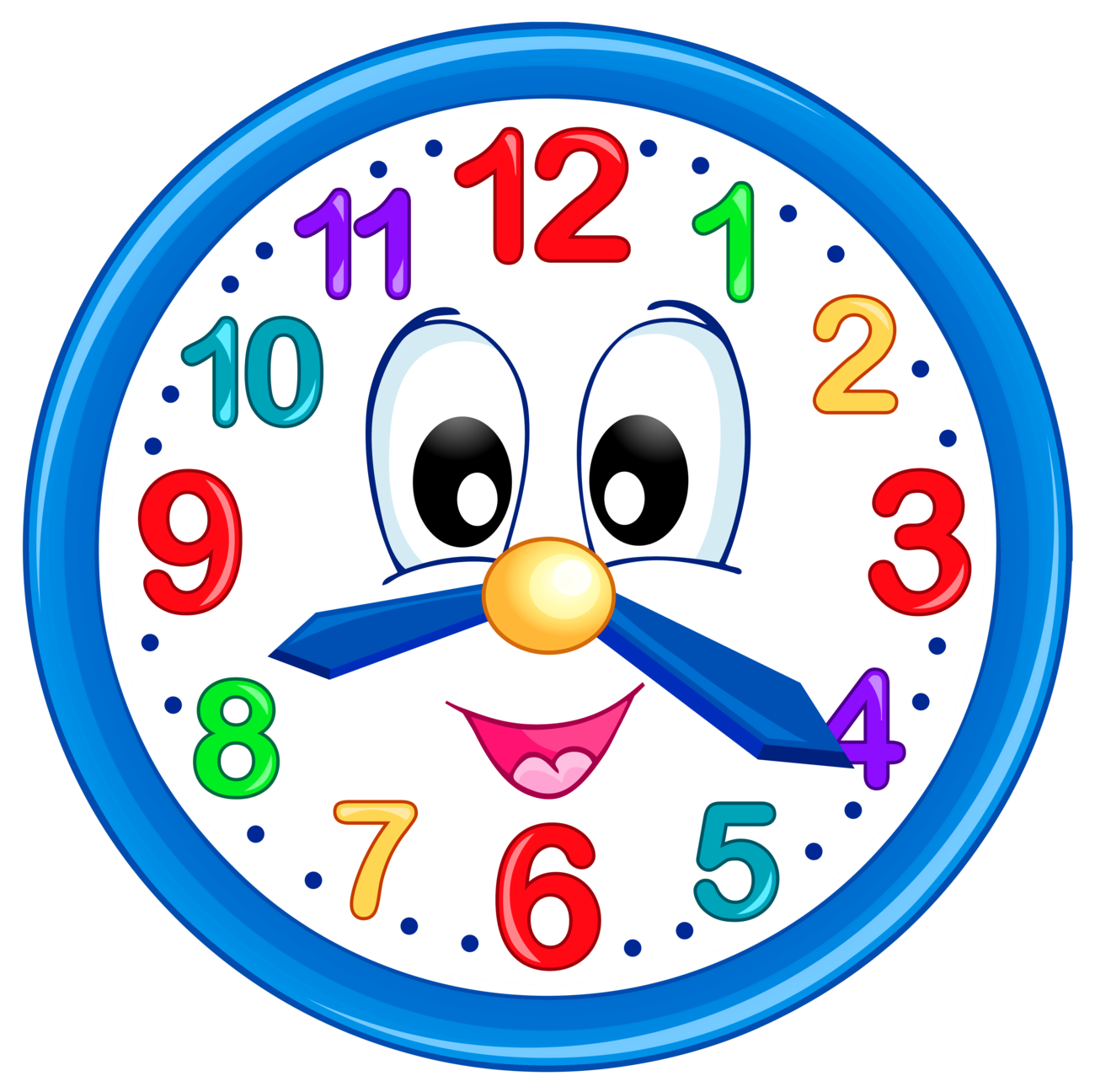 Cute Clock PNG Clip Art For Kids.