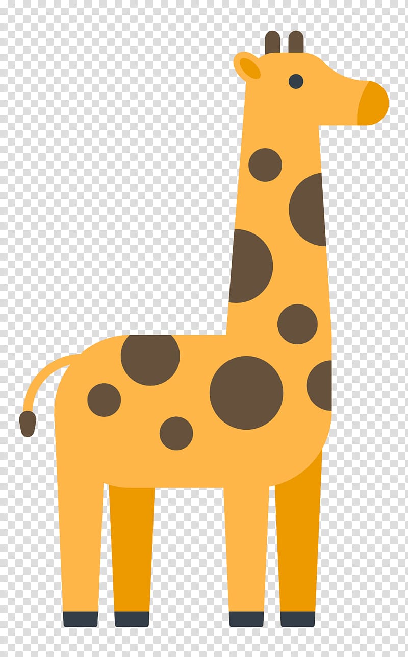 Northern giraffe Icon, Cute giraffe transparent background PNG.