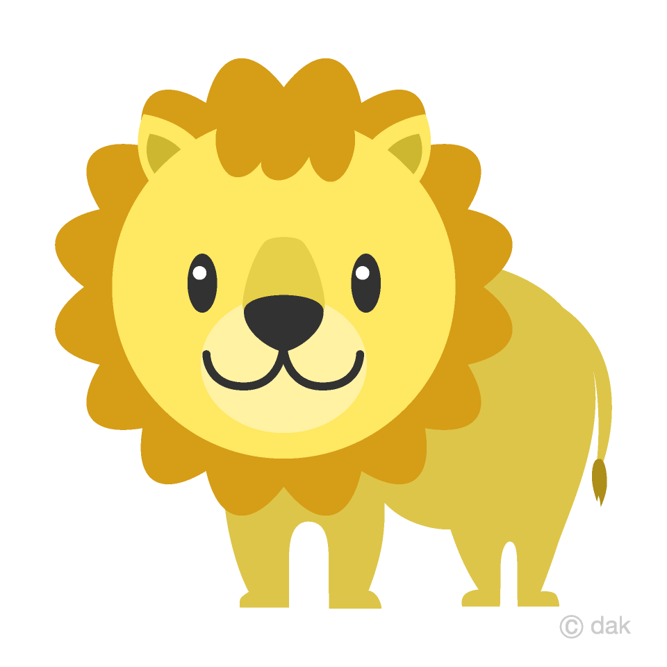 Free Cute Lion Clipart Image｜Illustoon.