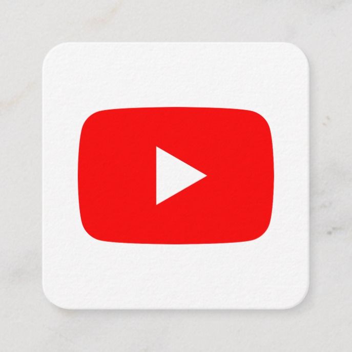 Modern trendy Youtube logo social media photo Calling Card.