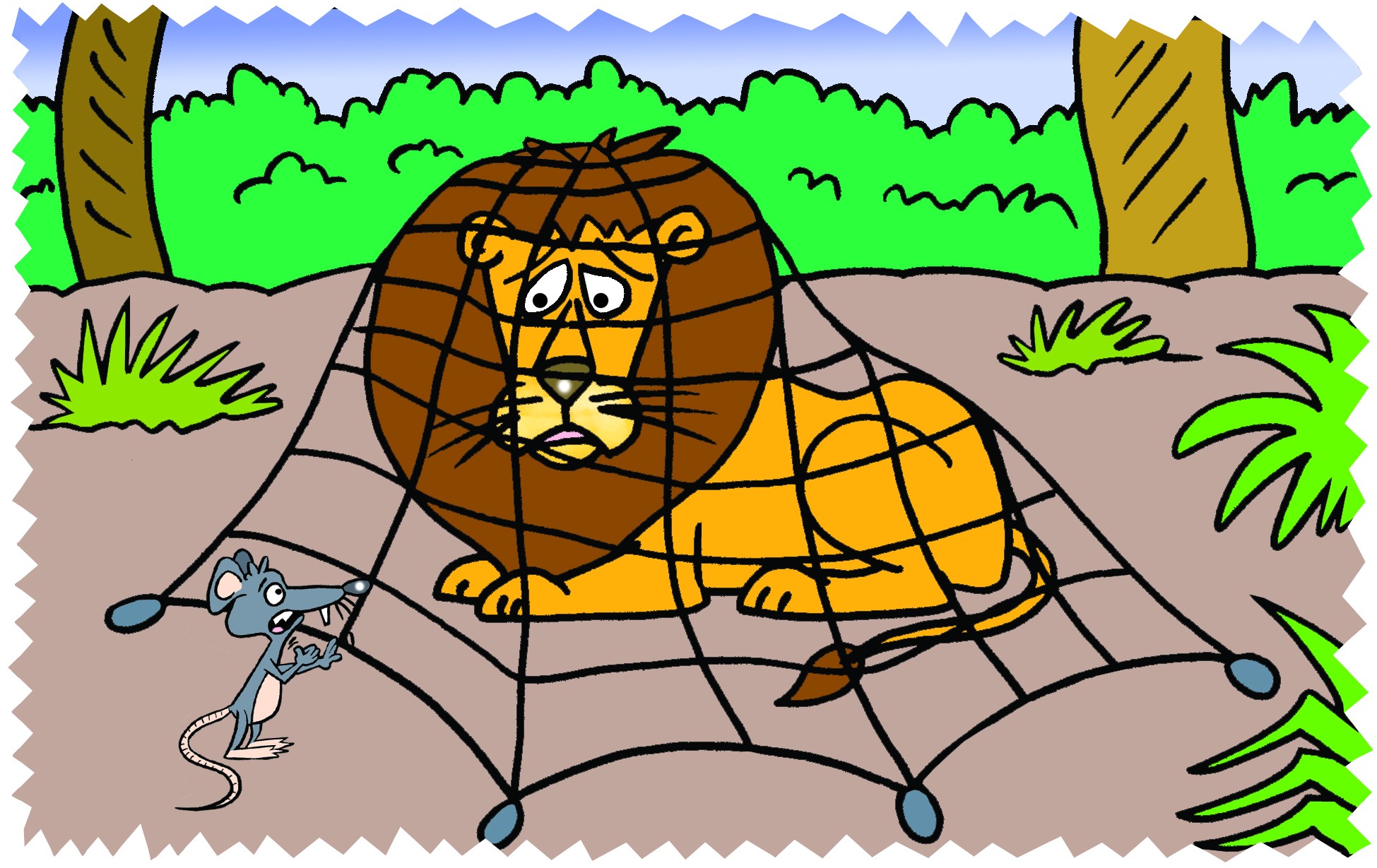 Clipart Lion And The Mouse.