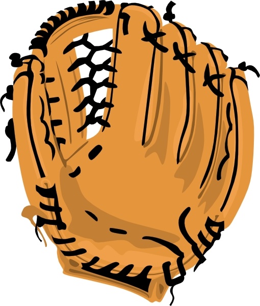 Baseball Glove clip art Free vector in Open office drawing.