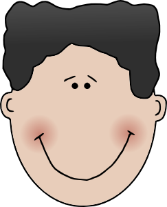 Boy Face clip art.