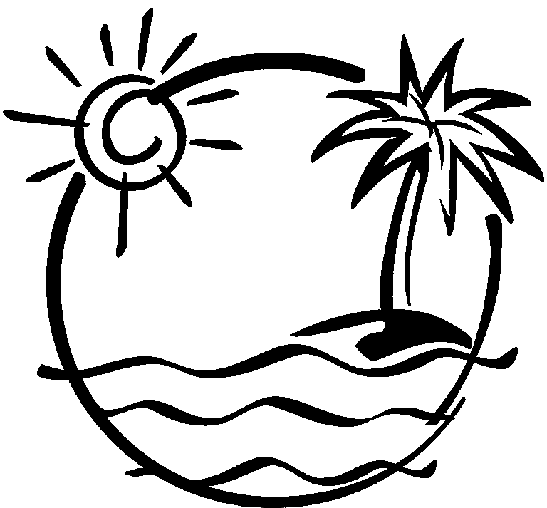 Beach Clip Art Black And White Group (+), HD Clipart.