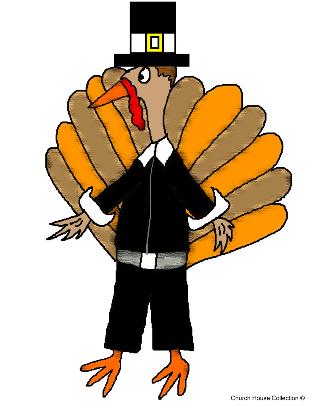 Turkey at school clipart.