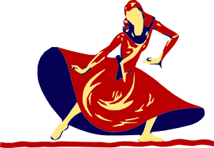 Lady Dancing In Festival Clip Art at Clker.com.