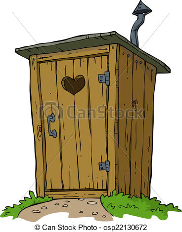 Vectors Illustration of Rural toilet on white background vector.