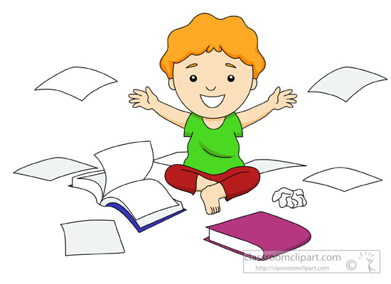 Book Clipart : toddler.