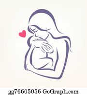 Mother Baby Clip Art.