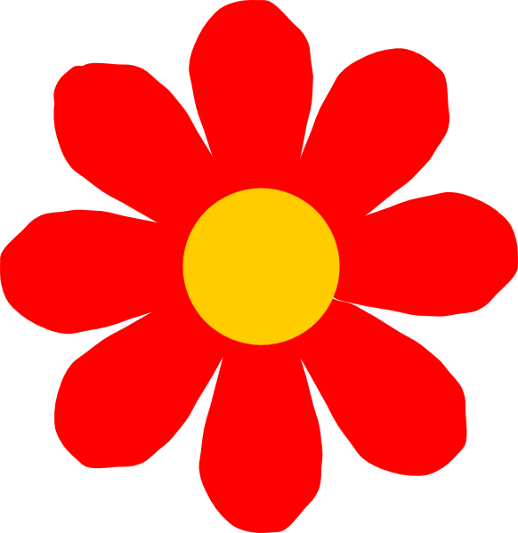 Red Flower Clip Art at Clker.com.