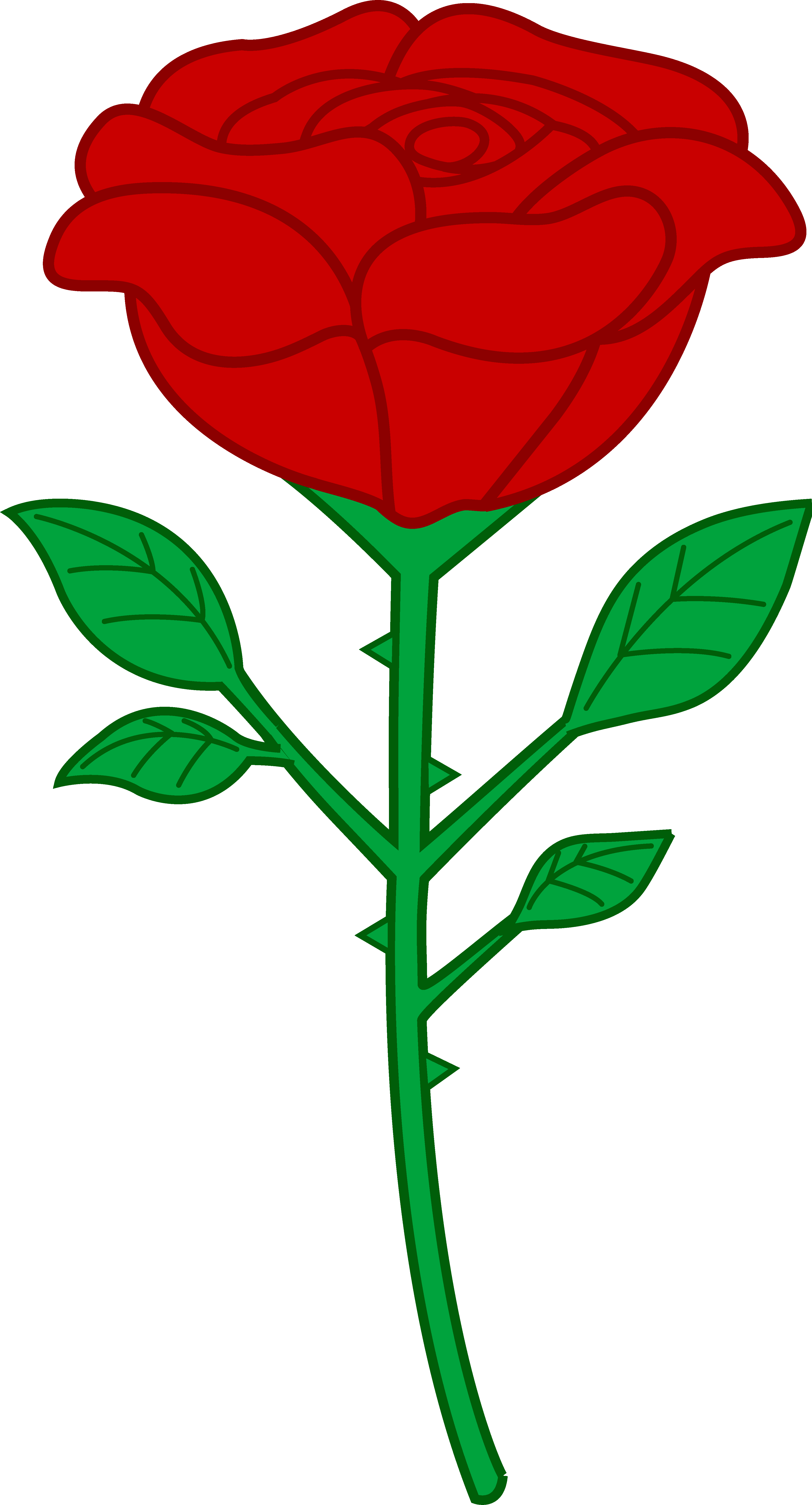 Single Red Rose Clip Art.