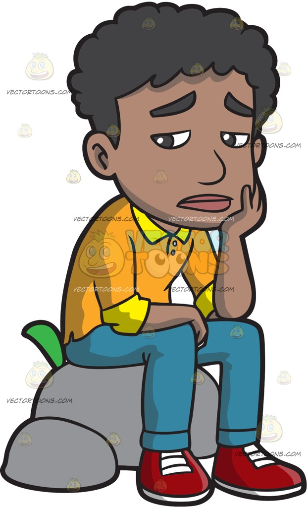 Sad Man Clipart.