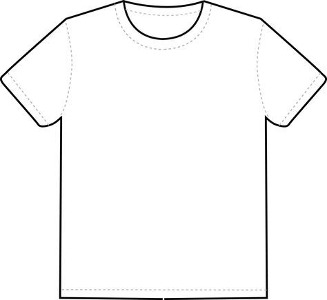 T shirt outline clipart.