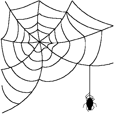 Spider Web Borders Clipart.