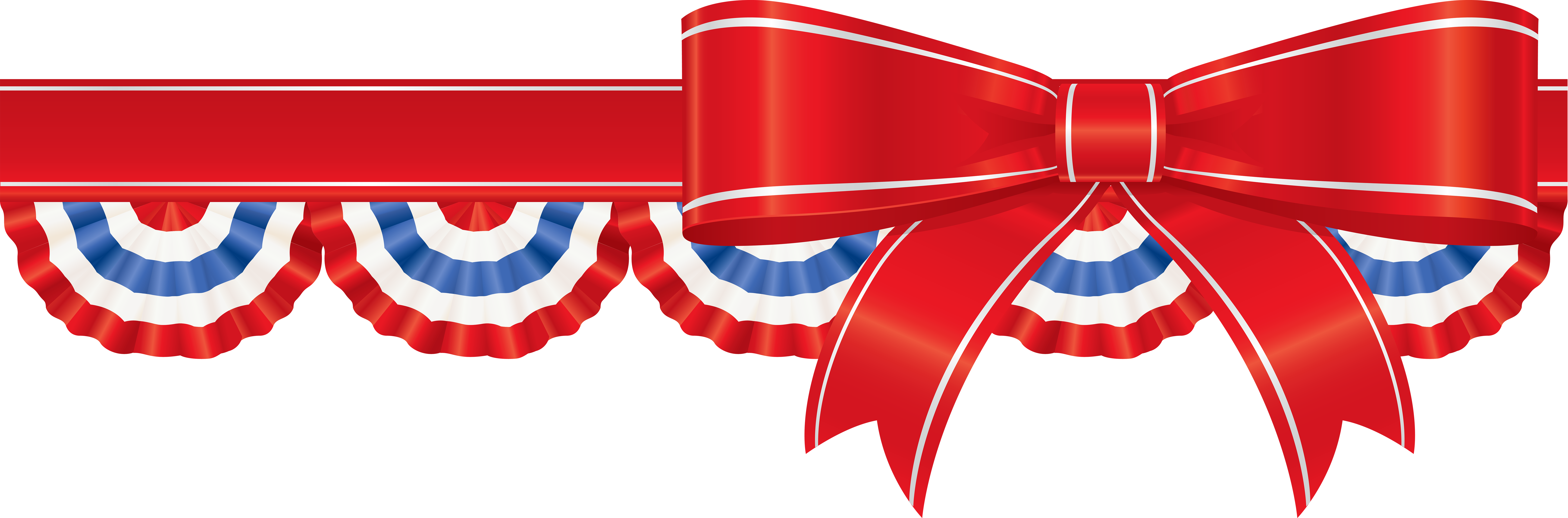 America Ribbon Decor PNG Clip Art Image.