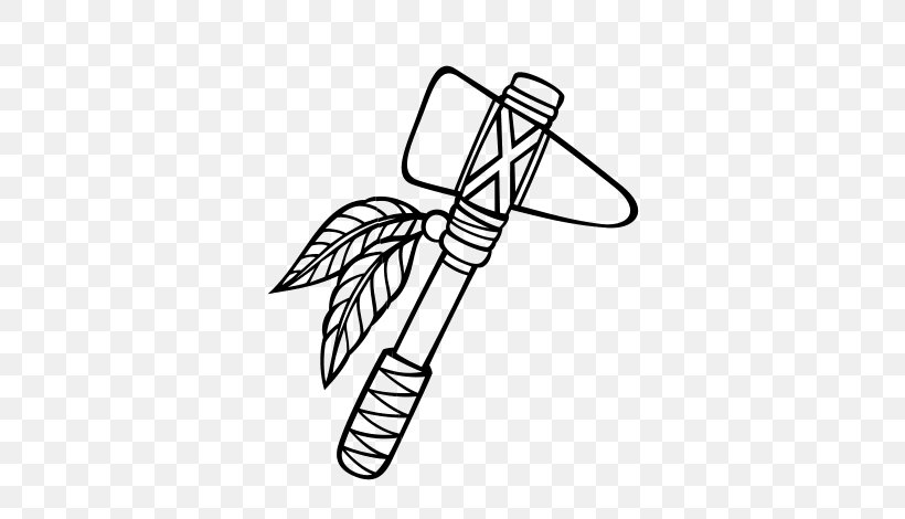 American Indian Tomahawks Coloring Book Drawing Clip Art.