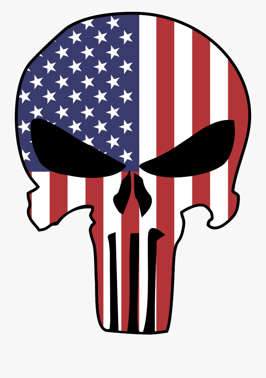 Punisher Logo American Flag , Free Transparent Clipart.