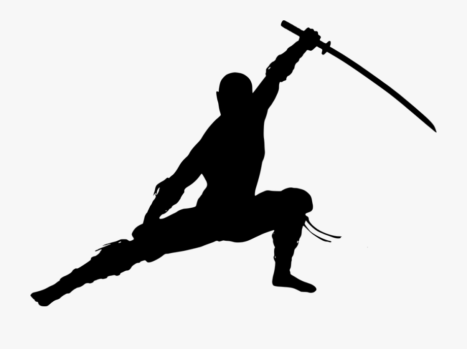 Ninja Warrior Silhouette , Transparent Cartoon, Free.