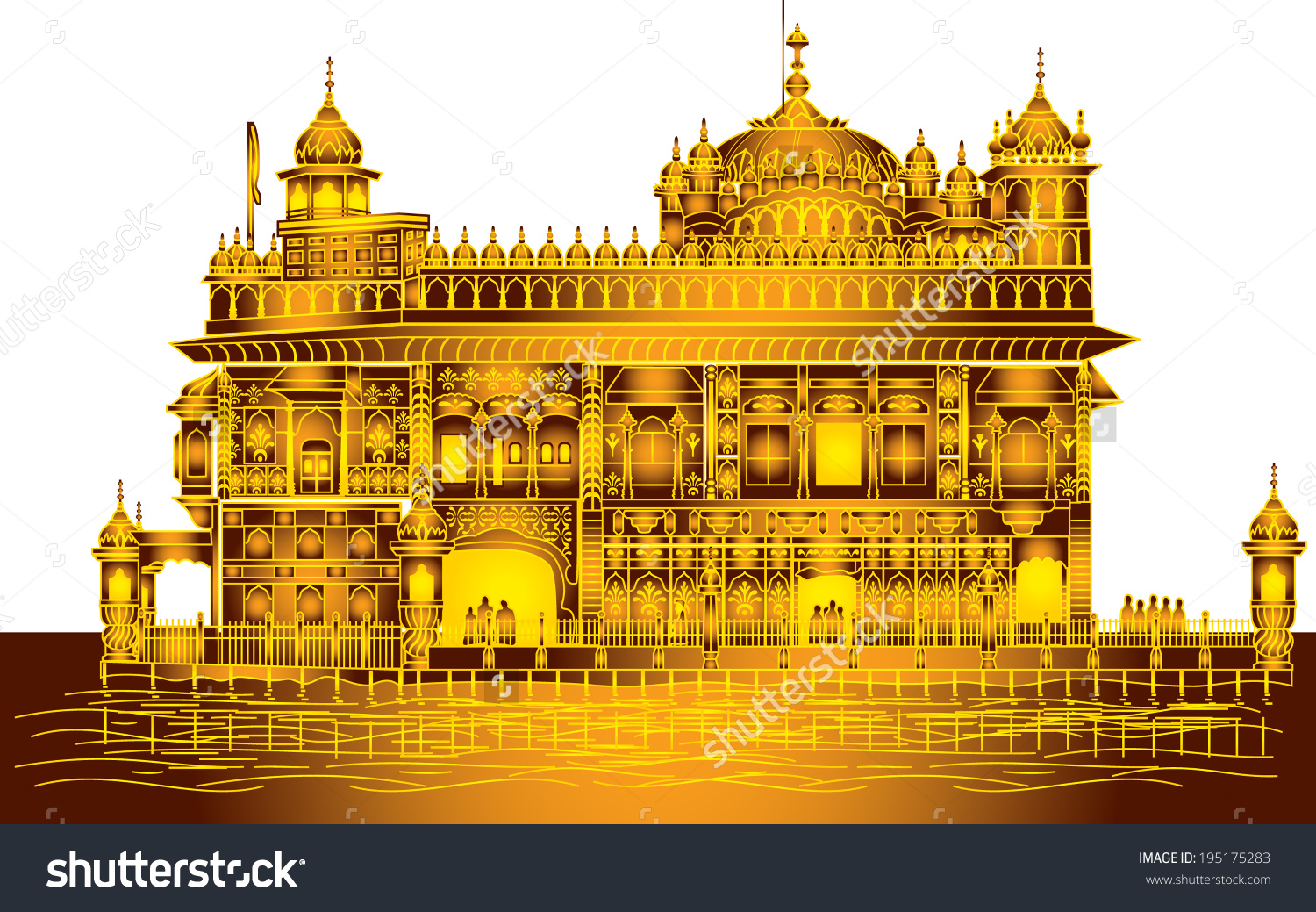 Golden temple amritsar clipart.