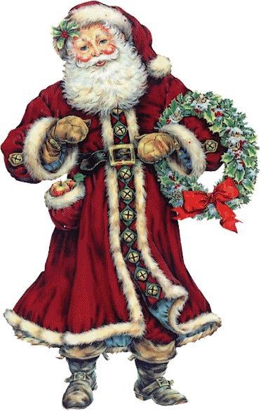 Vintage Father Christmas / Old World Santa clipart image for.