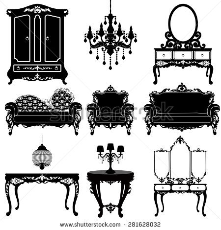 Antique Furniture Stock Images, Royalty.