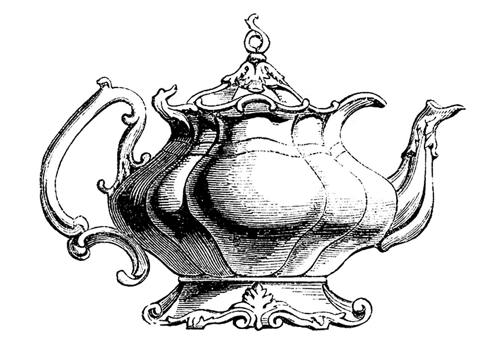 1130 Teapot free clipart.