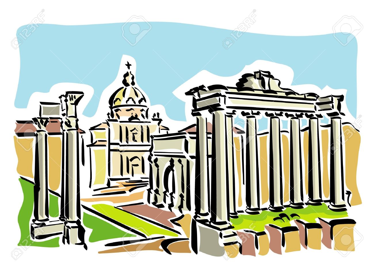 Rome (ancient Roman Forum) Royalty Free Cliparts, Vectors, And.