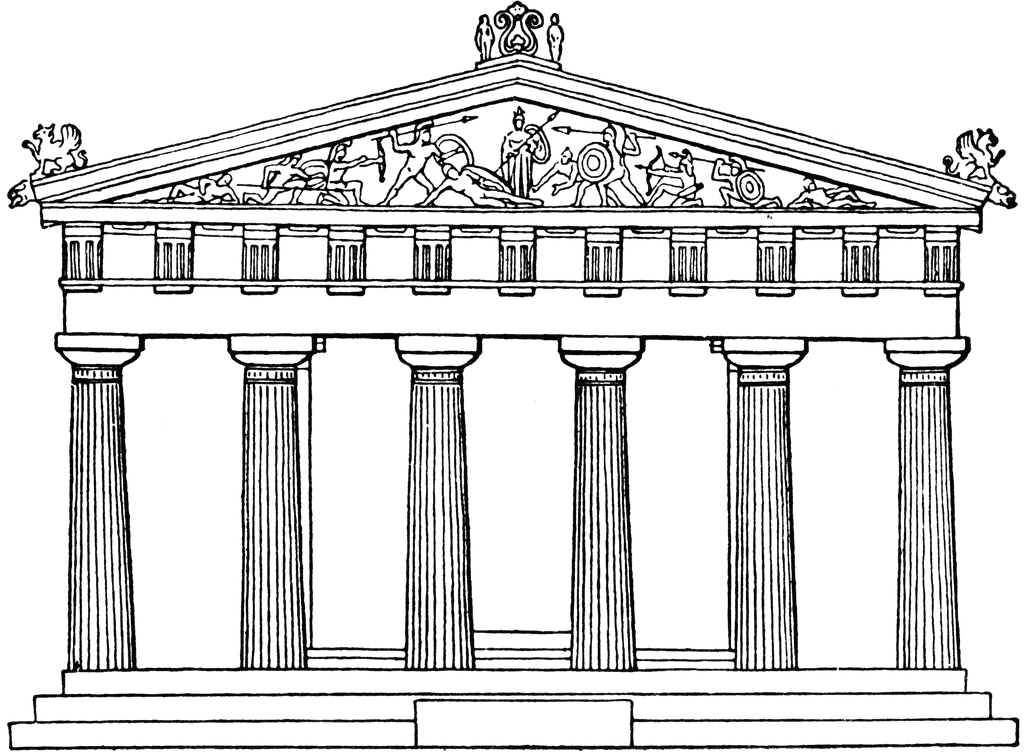 Greek Temple Clipart.