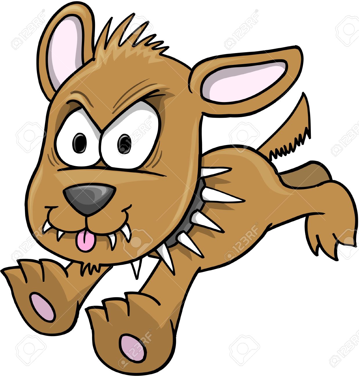 Mean Dog Cartoon Clipart.