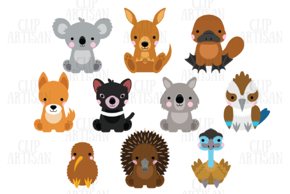 Australian Animals Clipart Kiwi Animals.