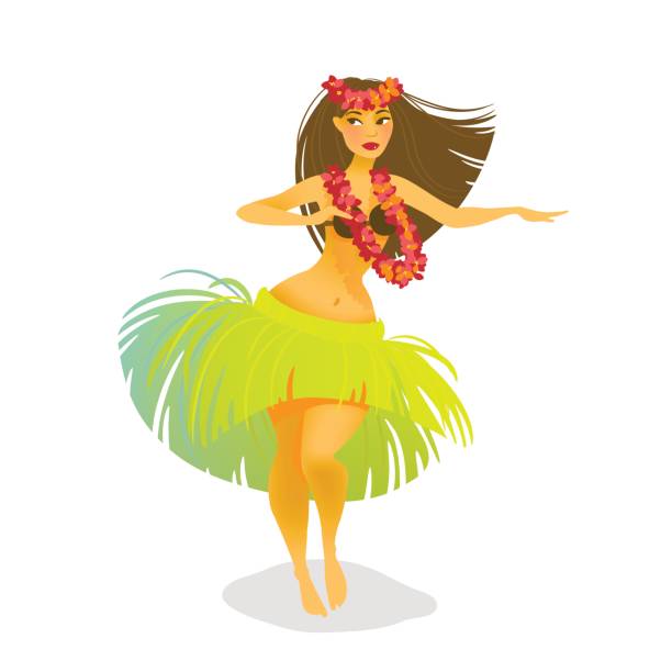 Hawaiian Hula Girl Clipart.