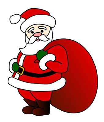 Animation clip art santa claus.