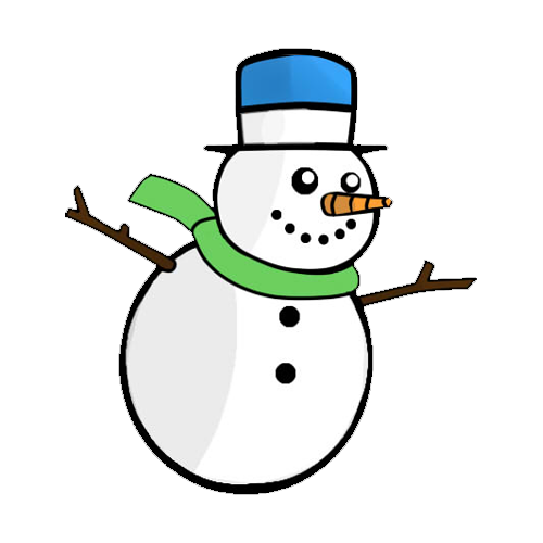 Clipart of Animated Snowman free image.