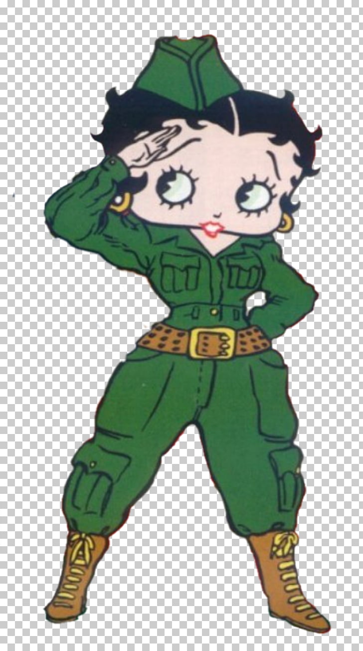 Betty Boop Soldier Cartoon Drawing, Soldier PNG clipart.