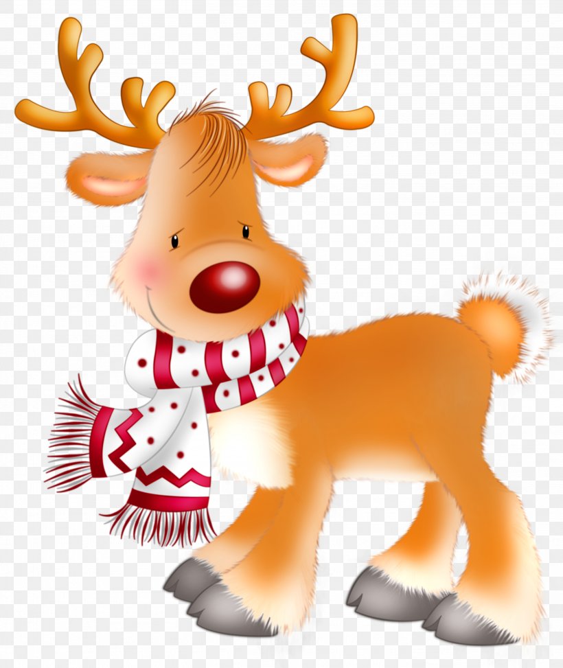 Rudolph Santa Claus\'s Reindeer Christmas Clip Art, PNG.