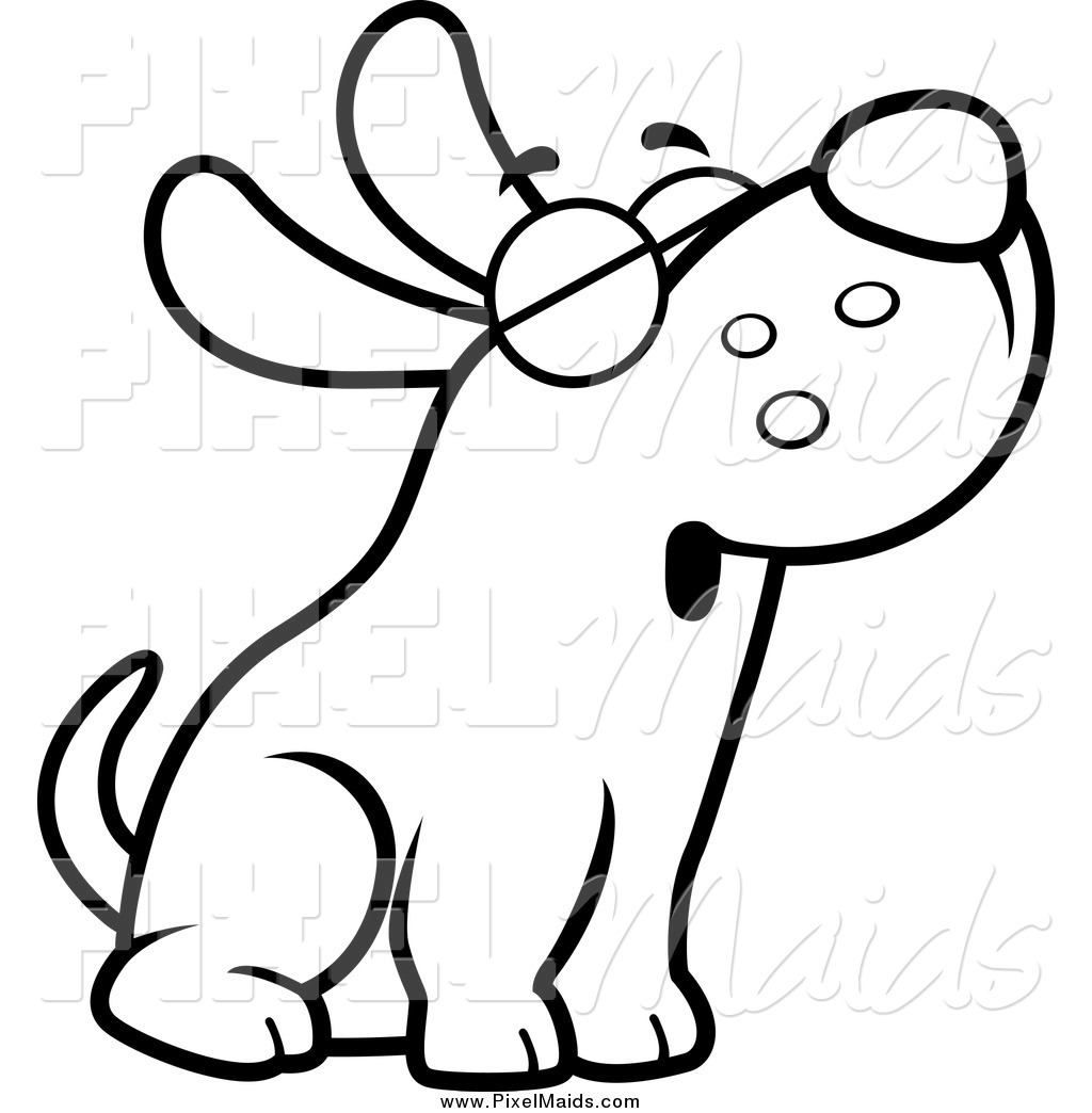 Dog Clipart Free Black And White.