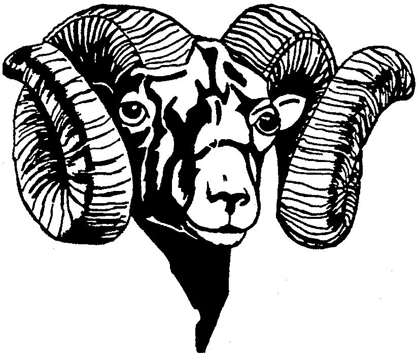 Ram head profile clipart.