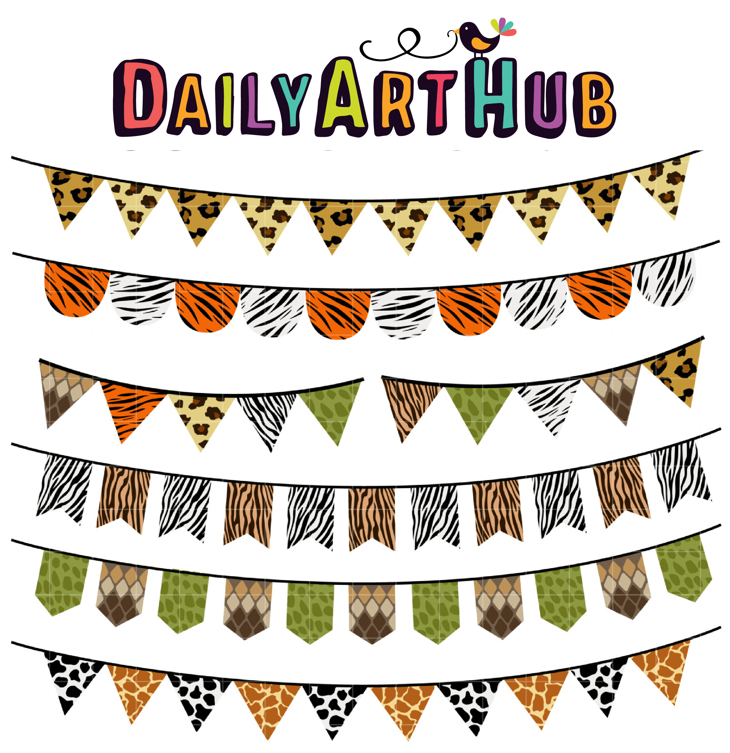 Animal Prints Clip Art Set.